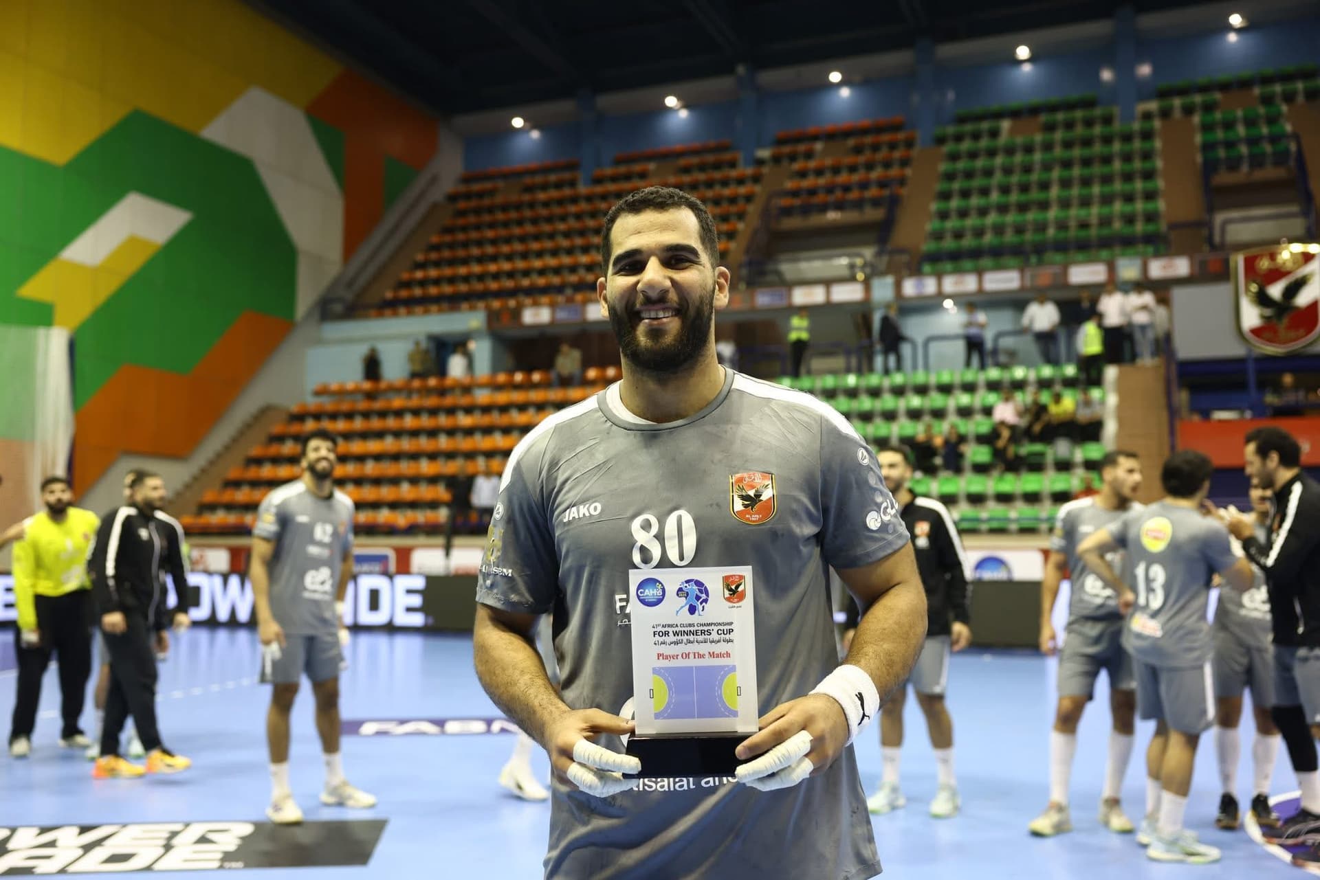 كأس الكؤوس الإفريقية لليد| أحمد عادل أفضل لاعب في مباراة الأهلي والجيش الملكي المغربي