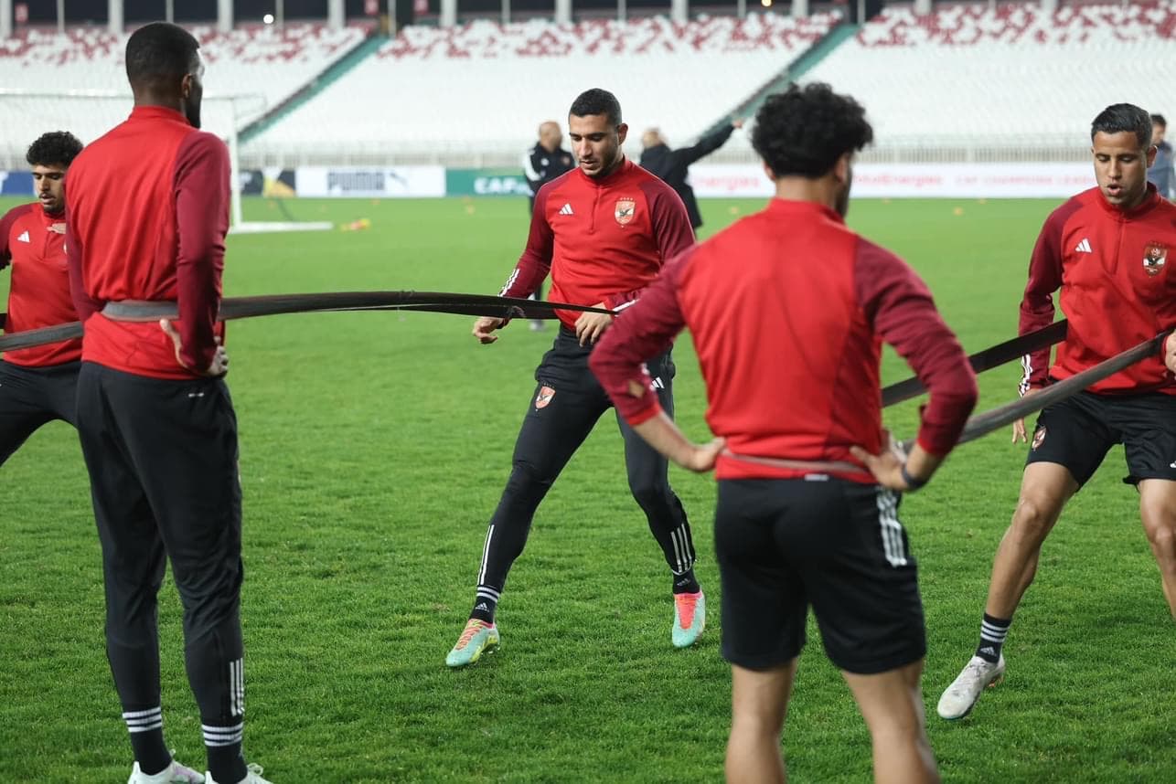 دوري أبطال إفريقيا| مران خفيف للأهلي في فندق الإقامة