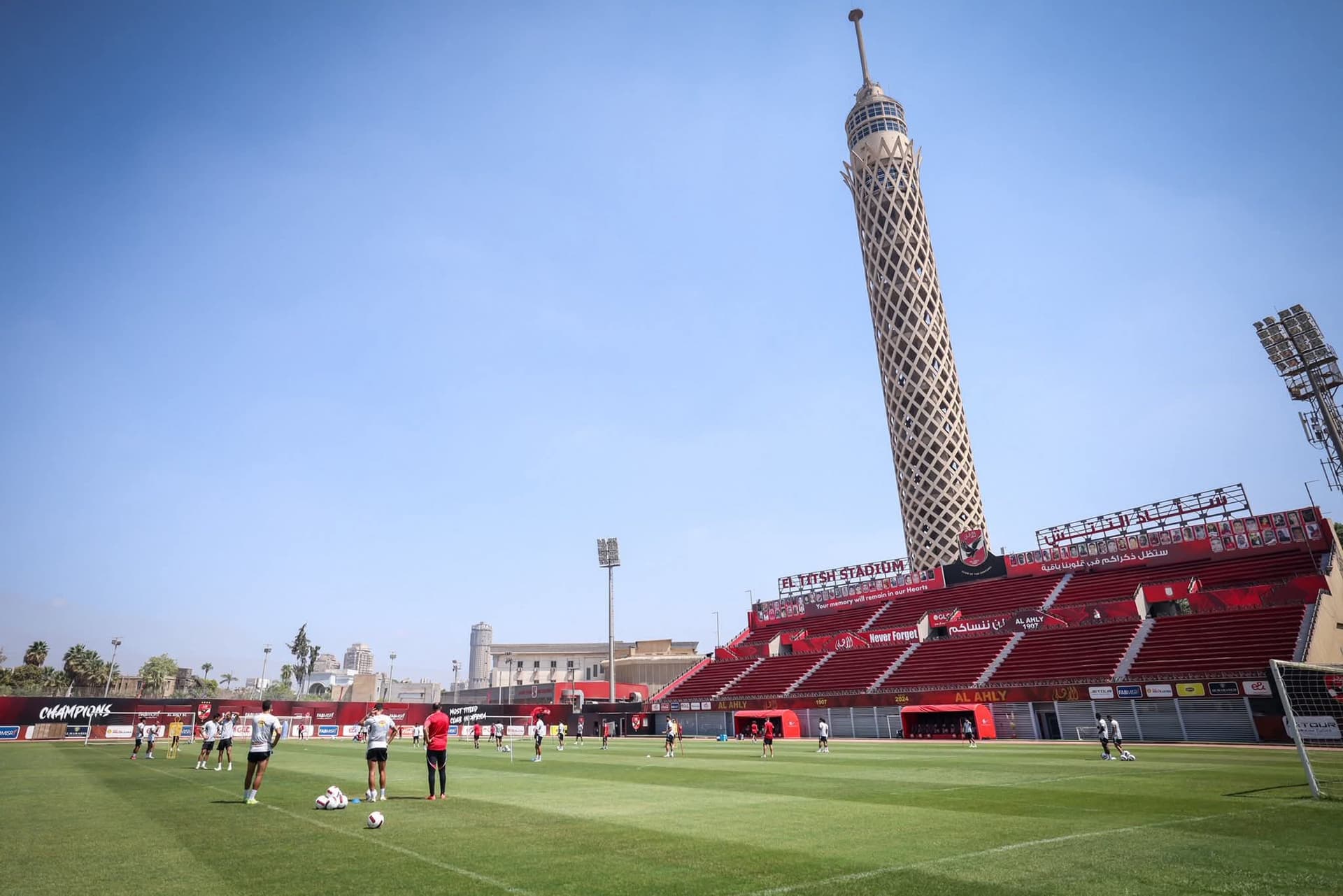 Al Ahly's preparatory training for the Egyptian League match against Modern Sport