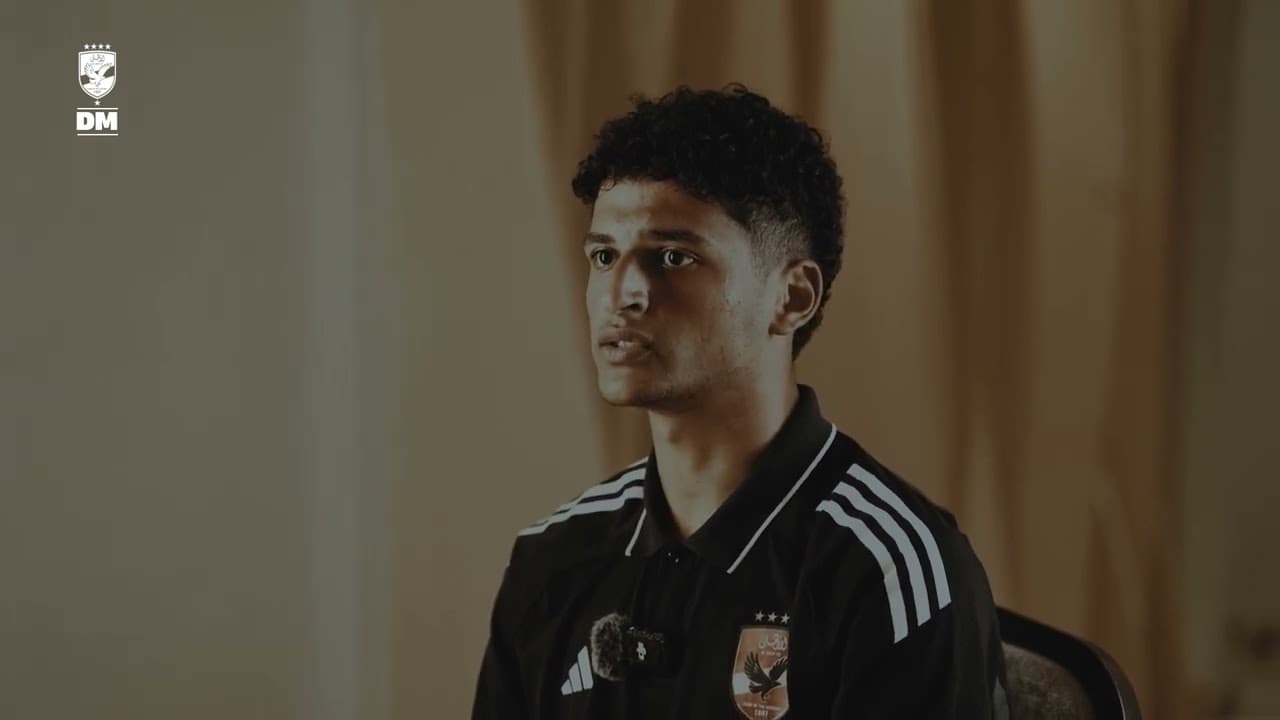 Mohamed Abdallah celebrates his first goal with Al Ahly